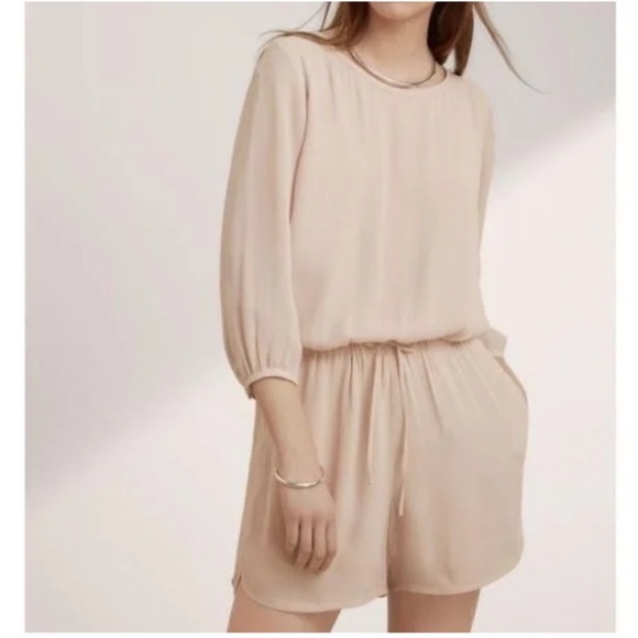 Babaton Pants - Aritzia Babaton Cream Jumpsuit , with pocket